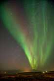 Noorderlicht boven de baai van Dalvik 